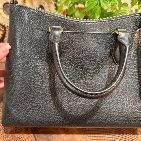 Michael Kors Black Pebbled Leather Satchel with Gold Hardware - Picture 2 of 6